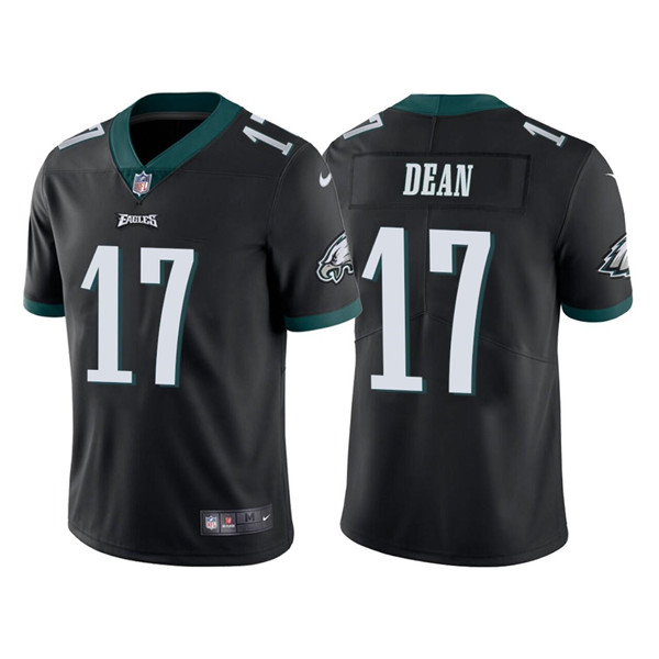 Men's Philadelphia Eagles #17 Nakobe Dean Black Vapor Untouchable Limited Stitched Jersey Men's Philadelphia Eagles #17 Nakobe Dean Black Vapor Untouchable Limited Stitched Jersey